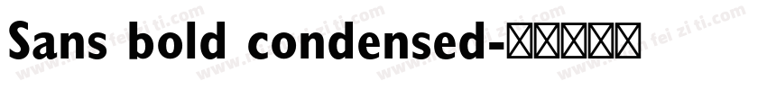 Sans bold condensed字体转换